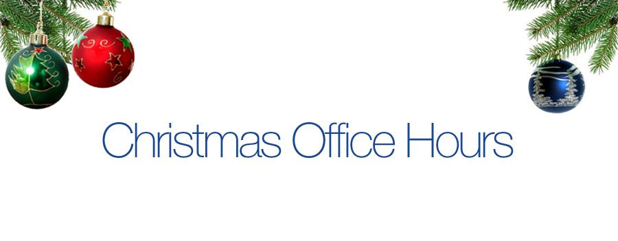 Office Hours over Christmas / New Year & Season's Greeting